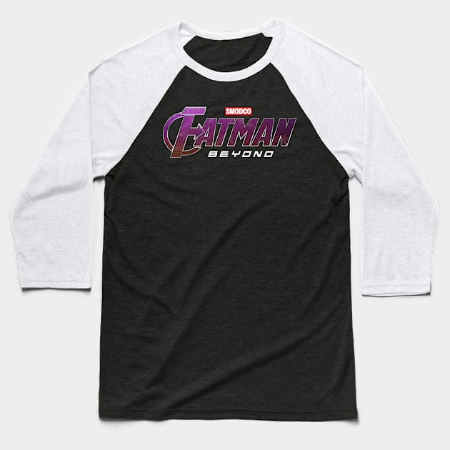 Fatman Beyond Avengeance - Purple Baseball T-Shirt by TheDarkNateReturns